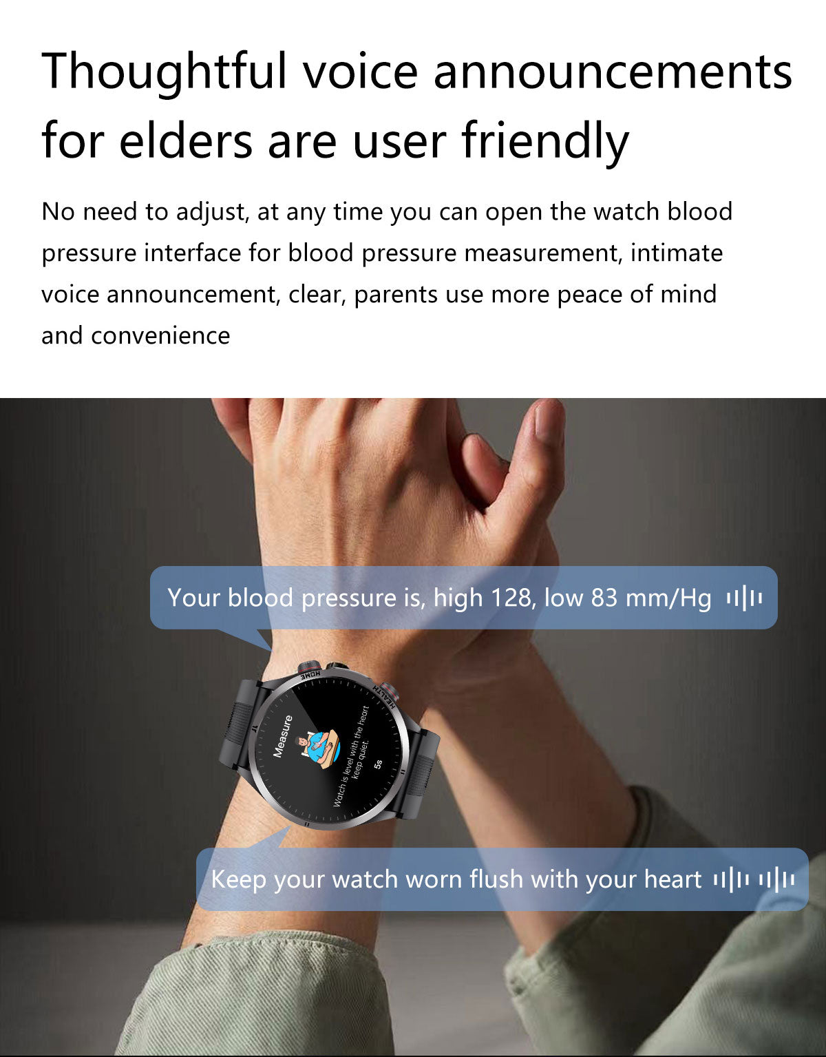 SAYDIAN W8 Air-Pump-Wellness-Smartwatch