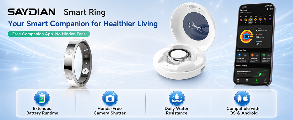 SAYDIAN Smart Ring R7 – Intelligenter Gesundheits- & Schlaftracker mit Herzfrequenz, SpO₂ und Aktivitätsanalyse